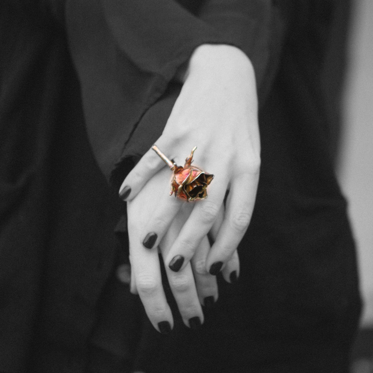 Кольцо в серебре Fleur de Magique, Роза, фото 3