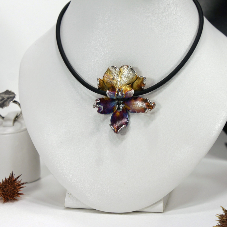 Кулон в серебре Fleur de Magique, Орхидея, фото 2