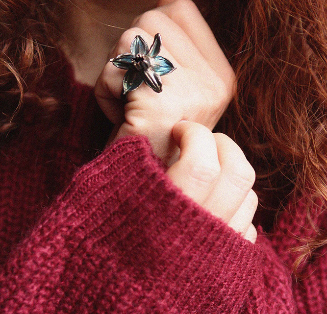 Кольцо в серебре Fleur de Magique, Нарцисс, фото 2