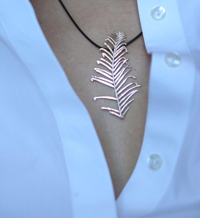 Metasequoia pendant in silver, фото 1
