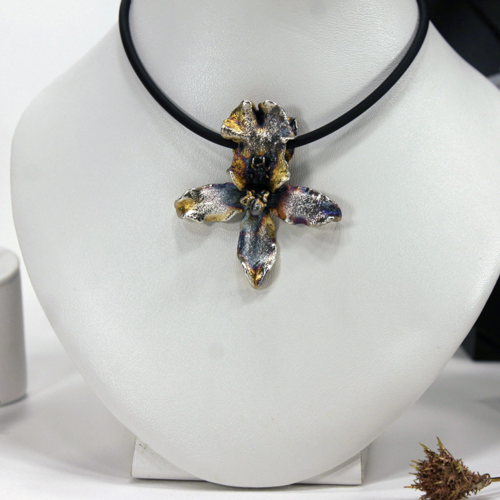 Кулон в серебре Fleur de Magique, Орхидея, фото 2