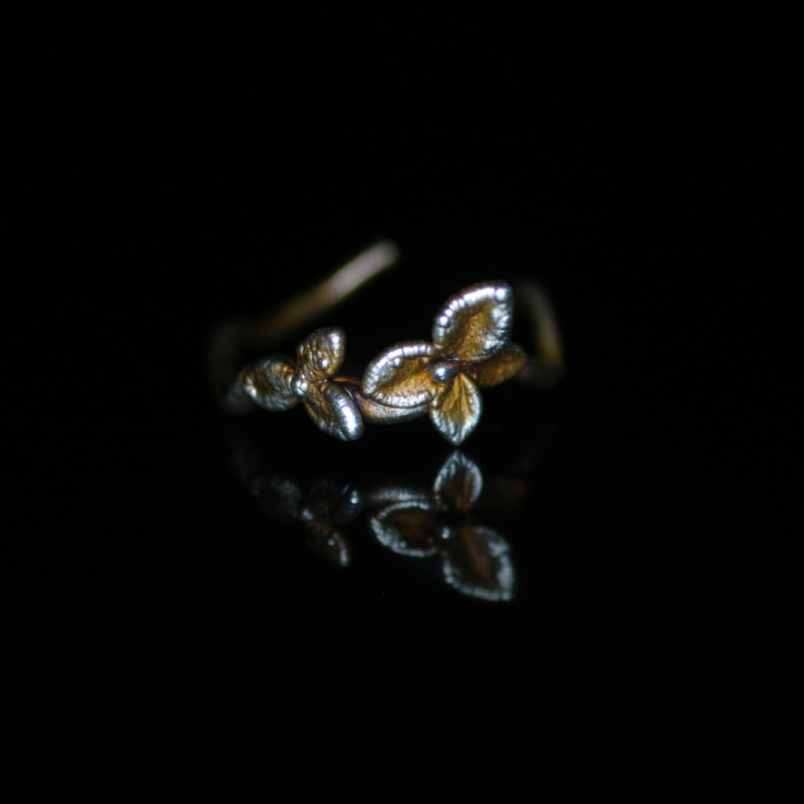 Ring in silver, Hydrangea , фото 3
