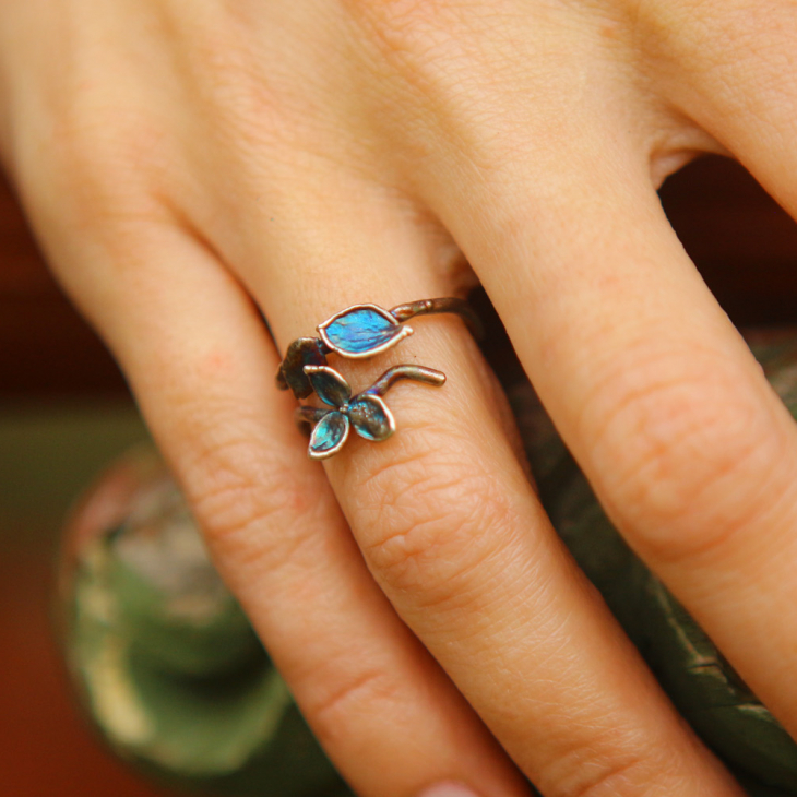 Ring in silver, Hydrangea , фото 2