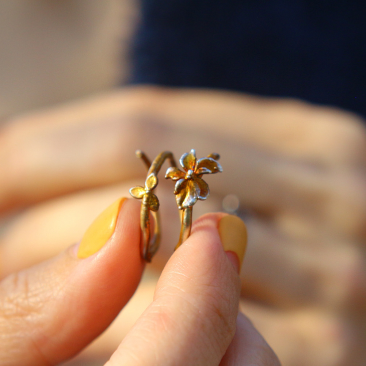 Rings in silver, Hydrangea , фото 3