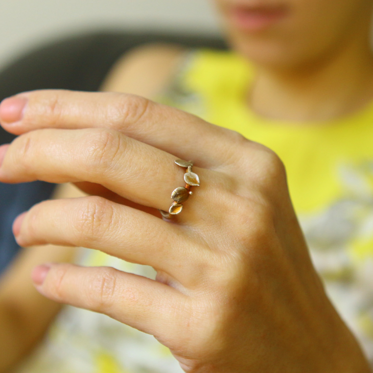Ring in silver, Hydrangea , фото 1