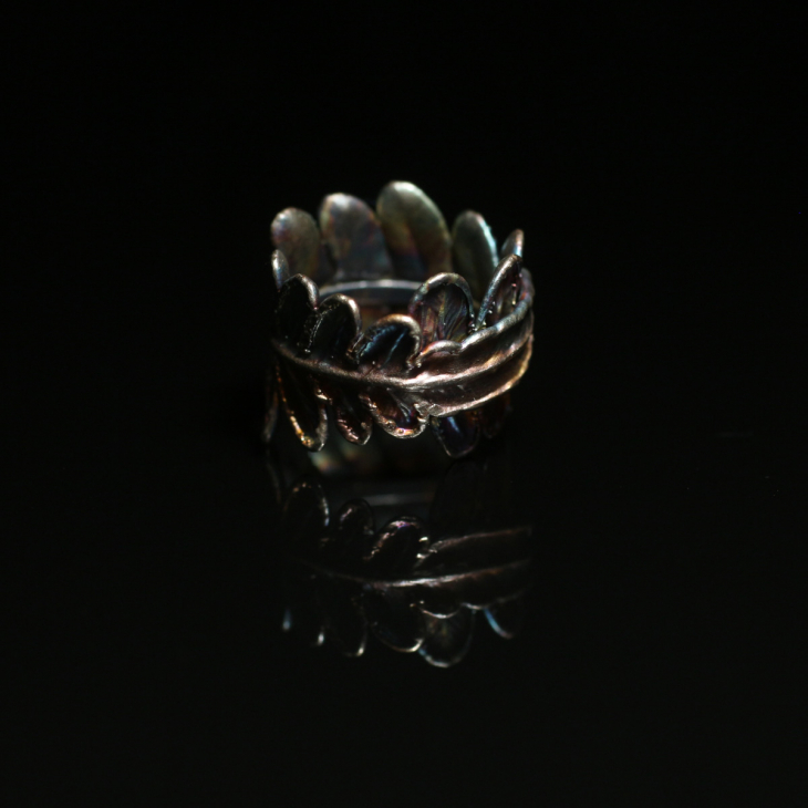 Кольцо Fern Flower в серебре, Папоротник, фото 3