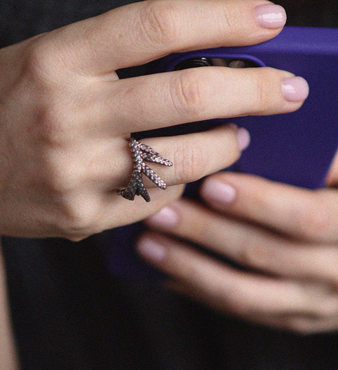 Кольцо в серебре Mystique, Туя, фото 2