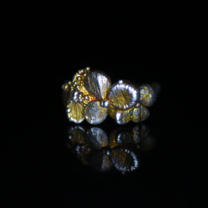 Ring in silver, Hydrangea , фото 4