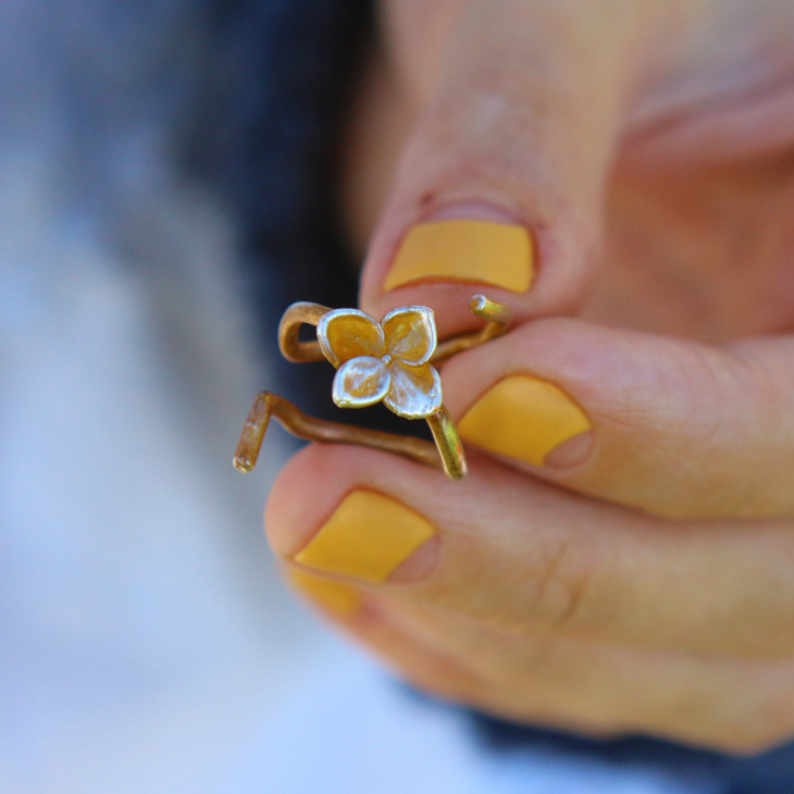 Rings in silver, Hydrangea , фото 4