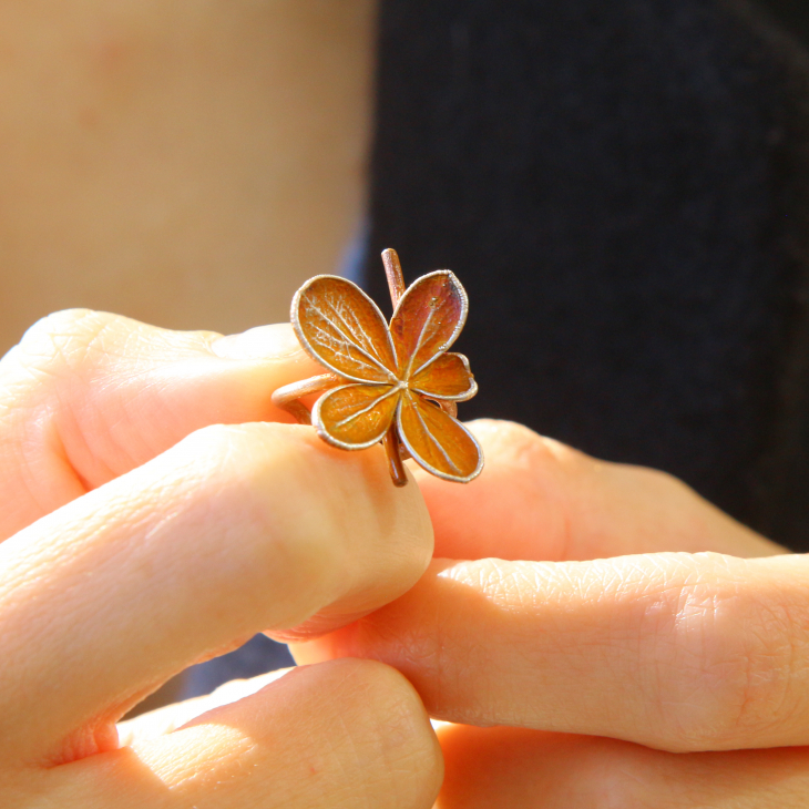 Cuff in silver, Hydrangea , фото 3
