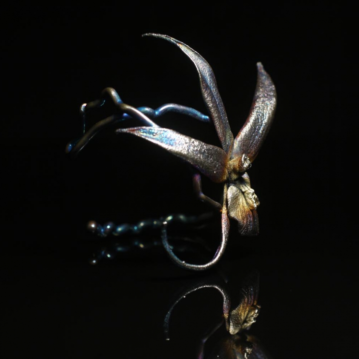 Браслет в серебре Fleur de Magique, Орхидея, фото 4