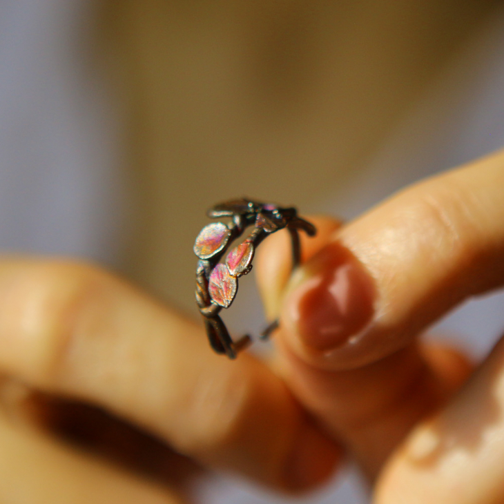 Ring in silver, Hydrangea , фото 4