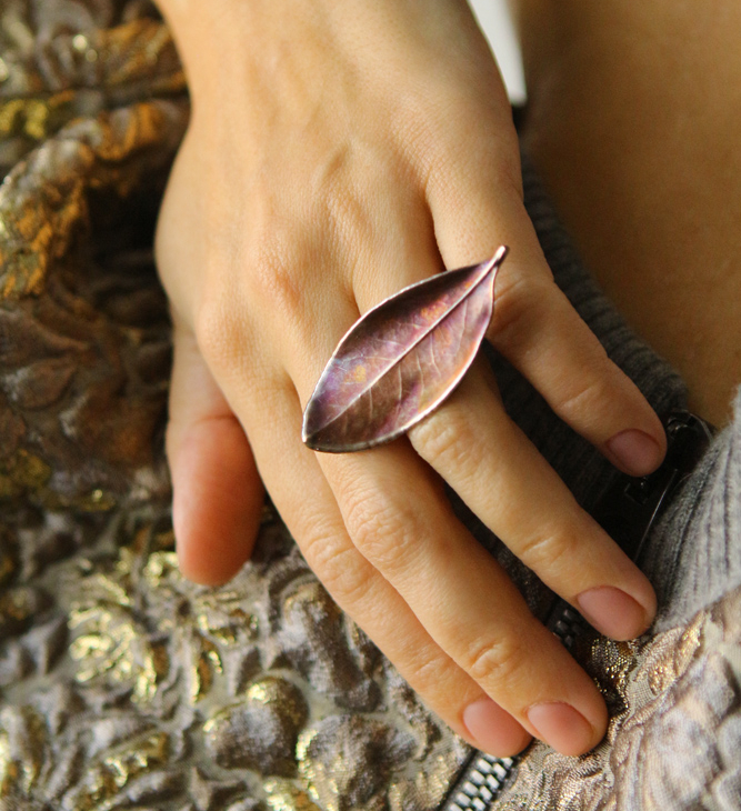 Laurel leaf ring in Silver, фото 2