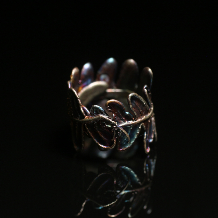 Кольцо Fern Flower в серебре, Папоротник, фото 3