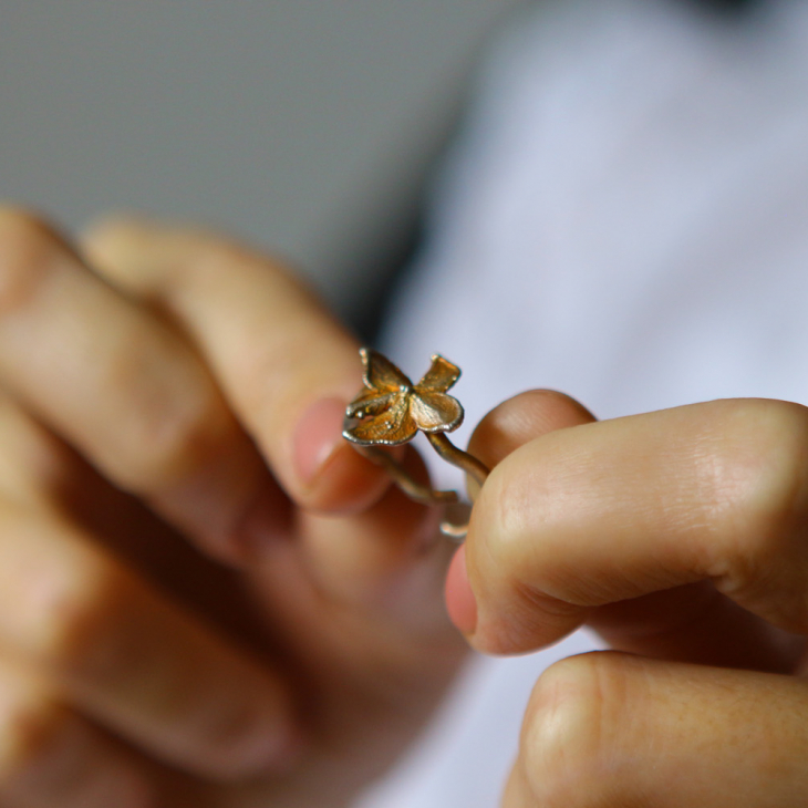 Ring in silver, Hydrangea , фото 3