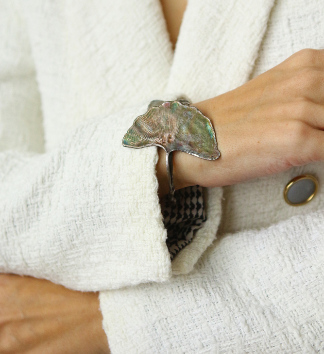 Bracelet in silver ,Ginkgo, фото 3