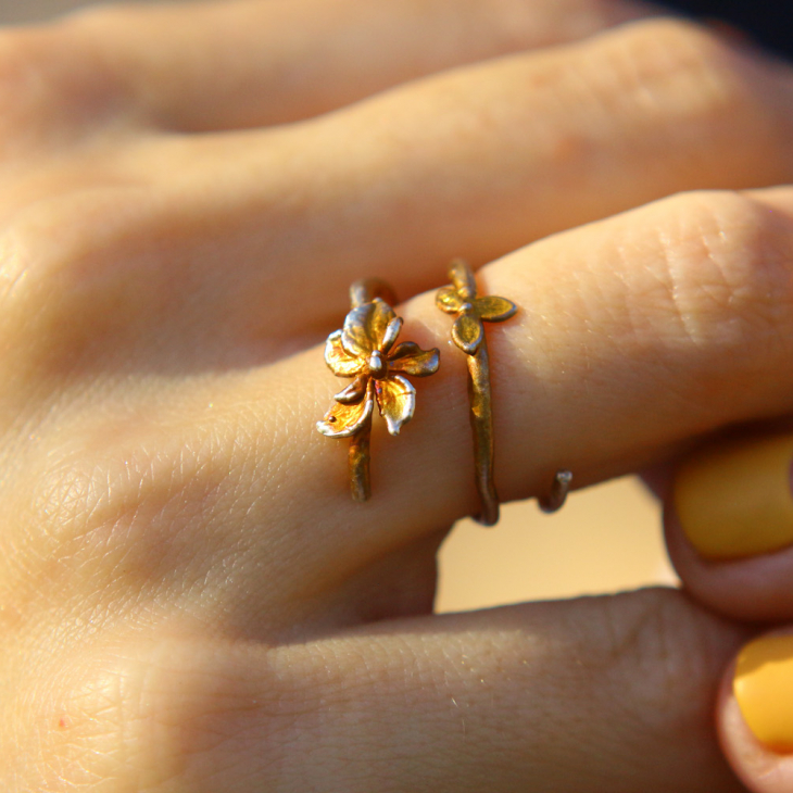 Rings in silver, Hydrangea , фото 2