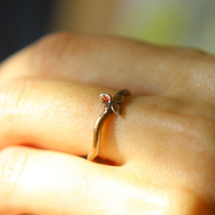 Ring in silver, Hydrangea , фото 2