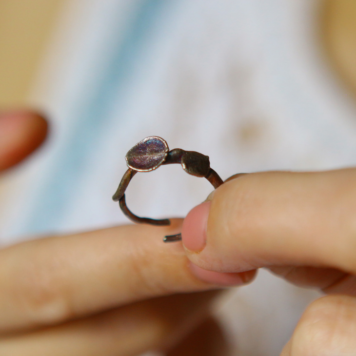 Ring in silver, Hydrangea , фото 3