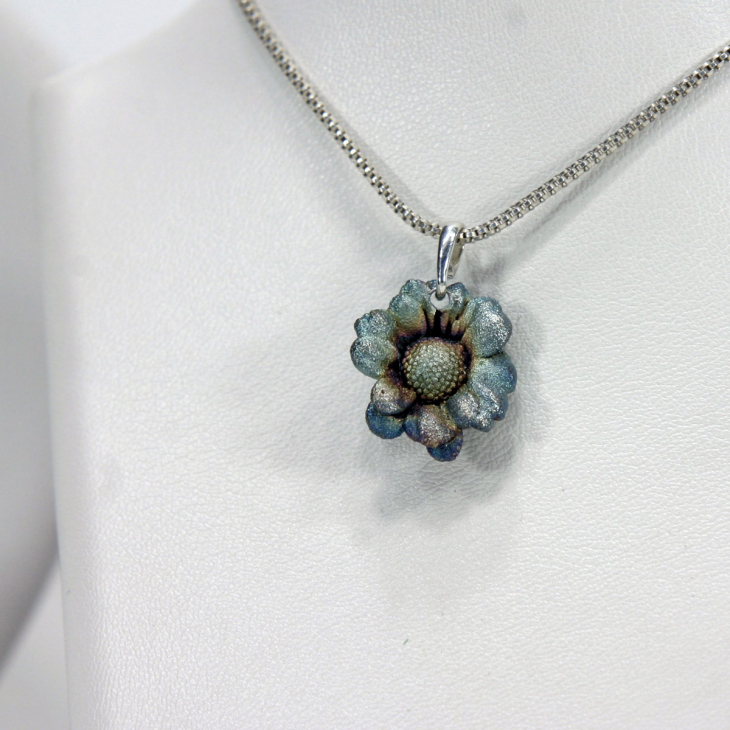 Кулон в серебре Fleur de Magique, Хризантема, фото 2