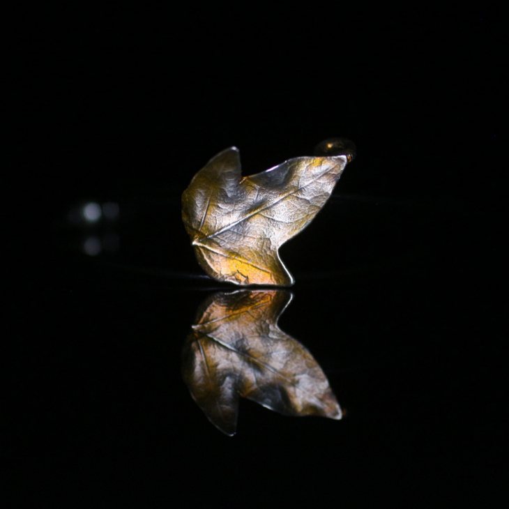 Maple pendant in colored silver, фото 4