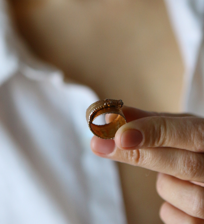 Willow leaf ring n colored silver, фото 2