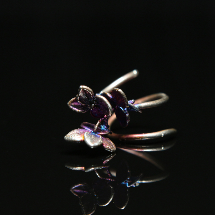 Кольцо в серебре Fleur de Magique, Гортензия, фото 3