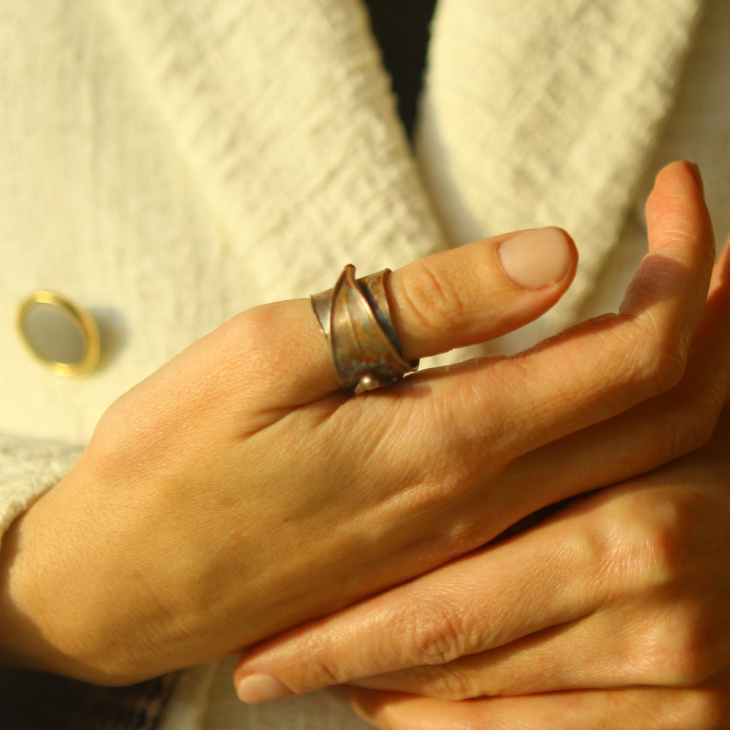 Ring in silver,Oleander, фото 1