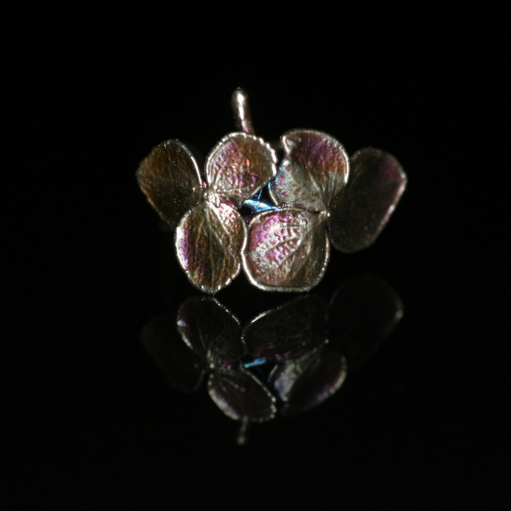 Cuff in silver, Hydrangea, фото 2