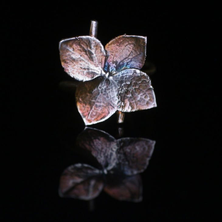 Cuff in silver, Hydrangea , фото 3