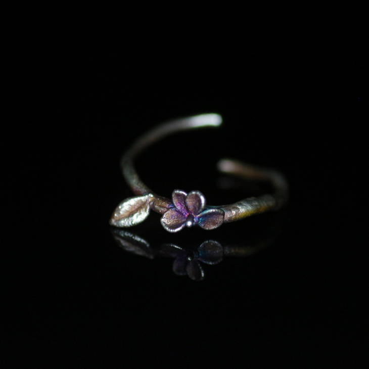 Ring in silver, Hydrangea , фото 5