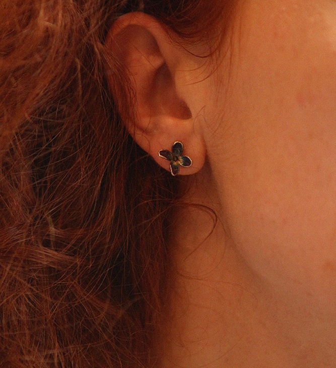 Серьги в серебре Fleur de Magique, Cирень, фото 3