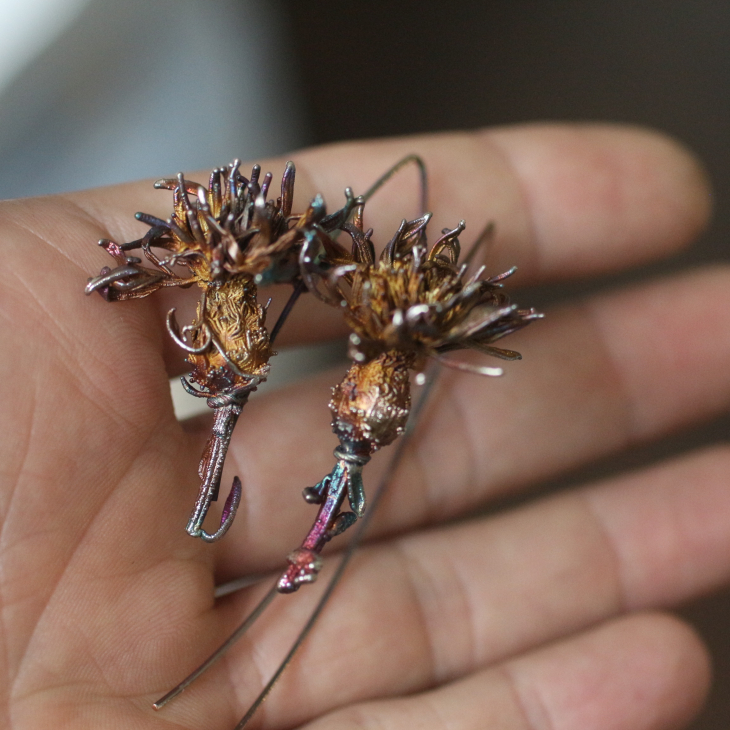 Серьги в серебре Fleur de Magique, Васильки, фото 2