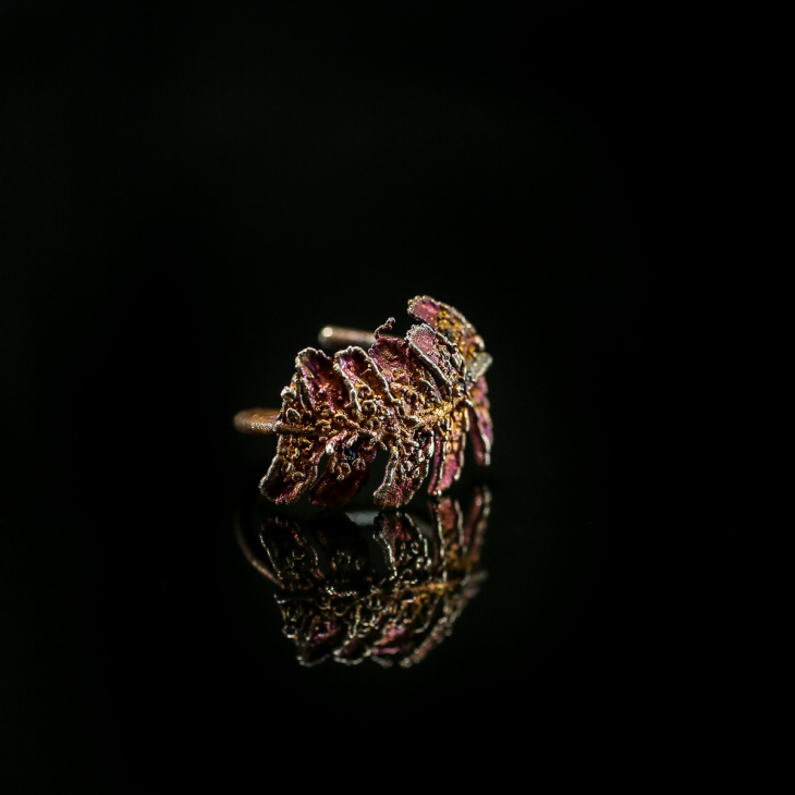 Кольцо в серебре Fern Flower, Папоротник, фото 2