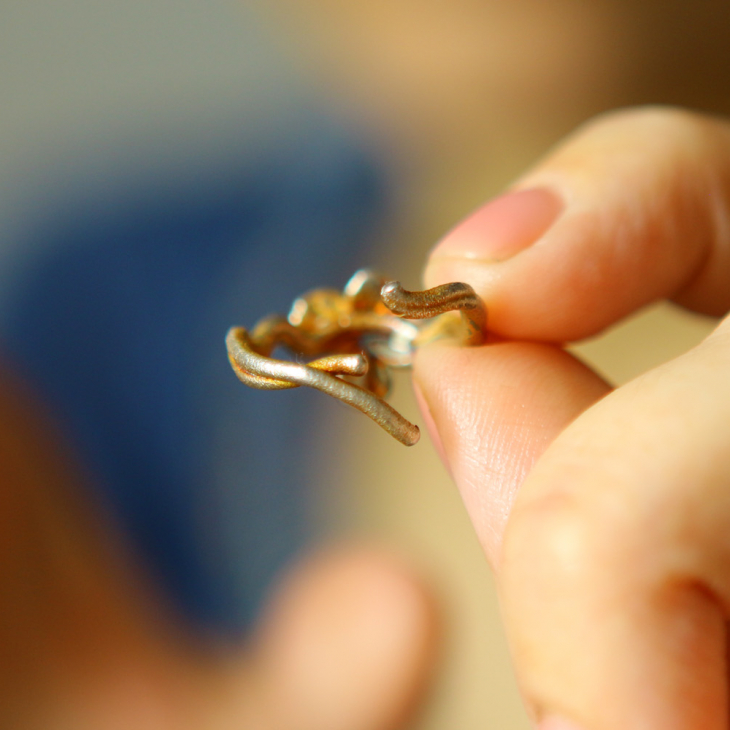 Ring in silver, Hydrangea , фото 4