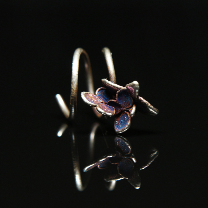 Кольцо в серебре Fleur de Magique, Гортензия, фото 3