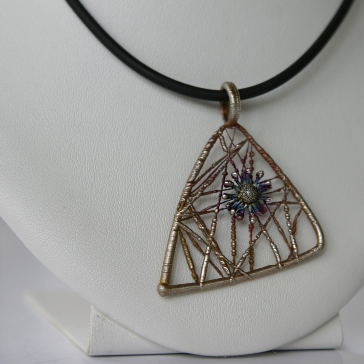 Кулон в серебре Gossamer, Ромашка, фото 2