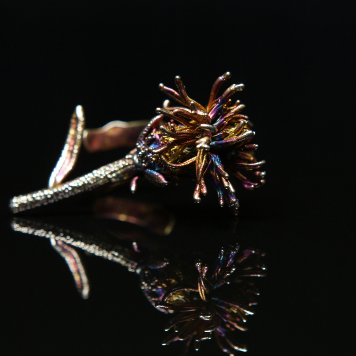 Кольцо в серебре Fleur de Magique, Василек, фото 2