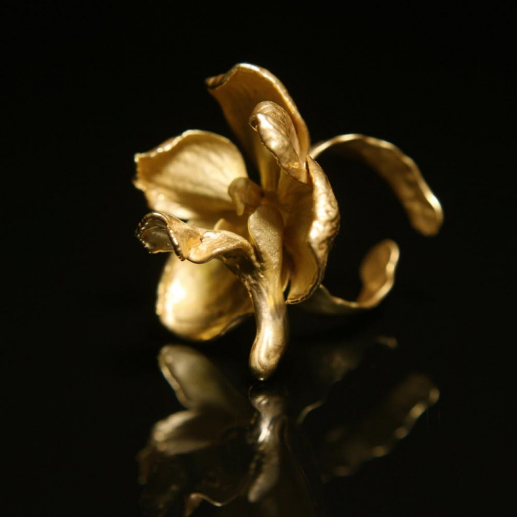 Кольцо в золоте Fleur de Magique, Орхидея, фото 2