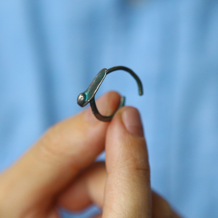 Ring in silver, Japanese maple, фото 2