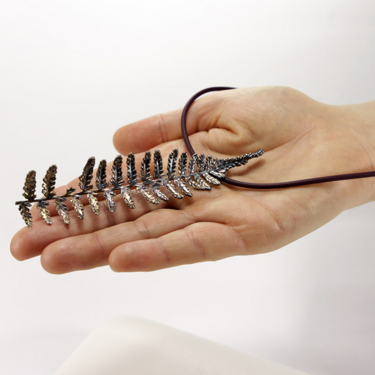 Кулон в серебре Fern Flower, Папоротник, фото 2