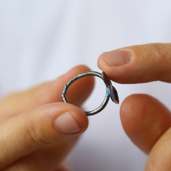 Ring in silver, Hydrangea , фото 2