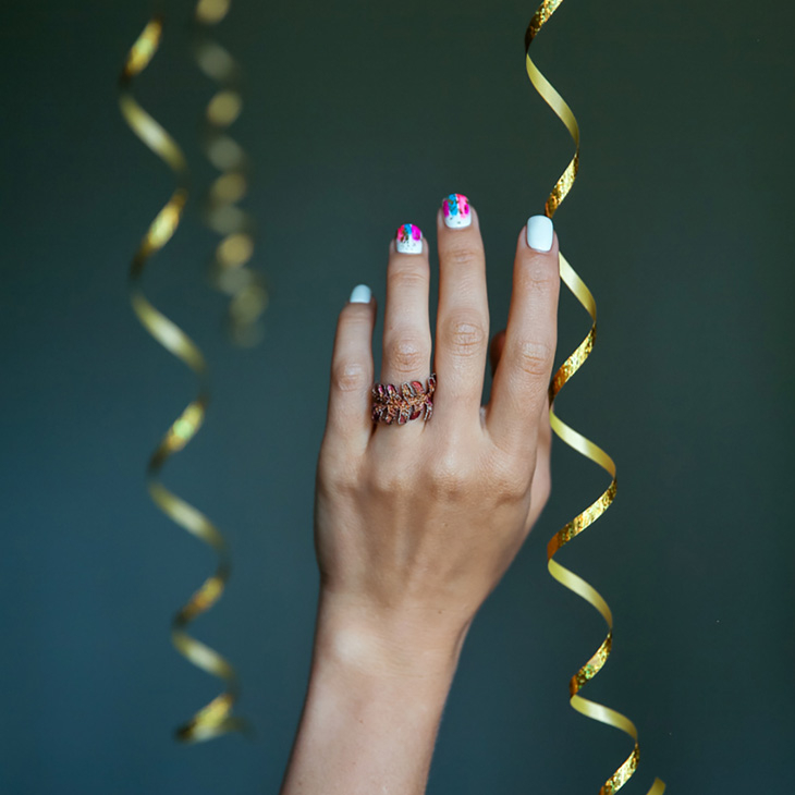 Кольцо в серебре Fern Flower, Папоротник, фото 5