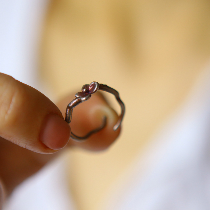 Ring in silver, Hydrangea , фото 3