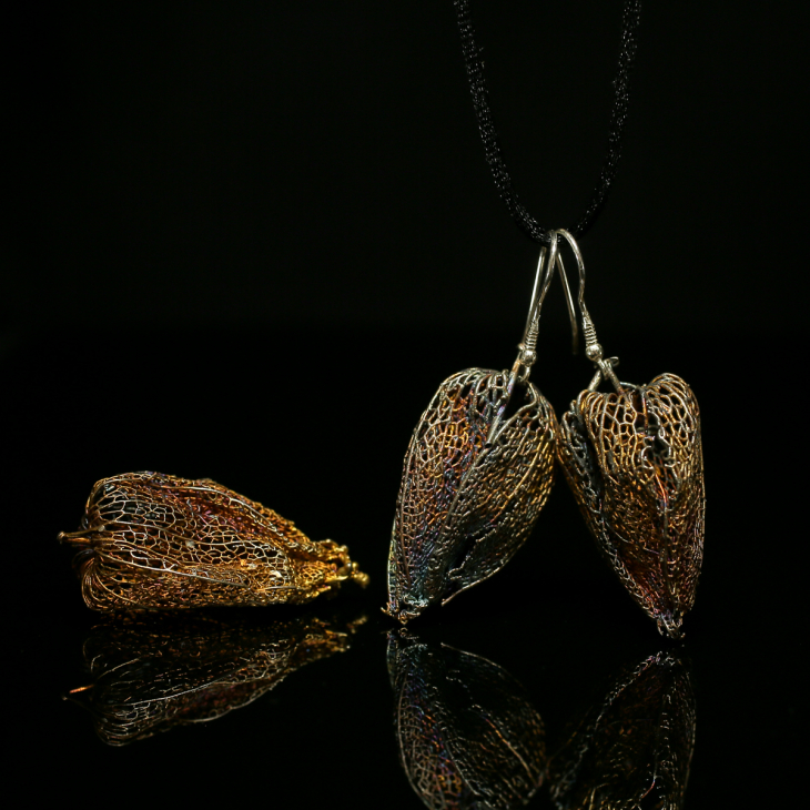 Серьги в серебре Love Alchemy, Физалис, фото 2