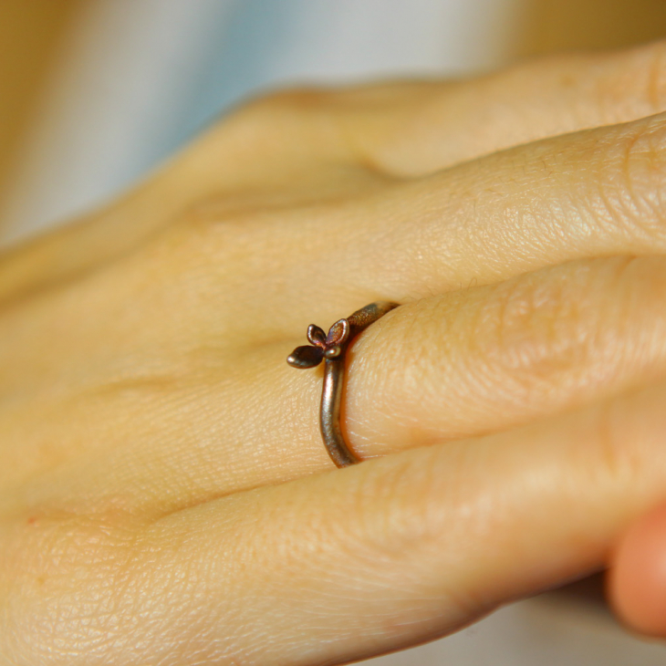 Ring in silver, Hydrangea , фото 2