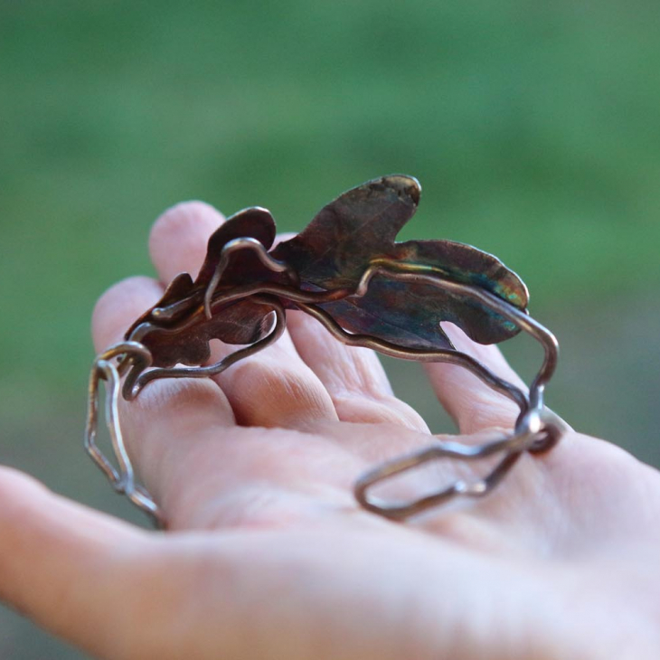 Bracelet in silver ,Oak, фото 4