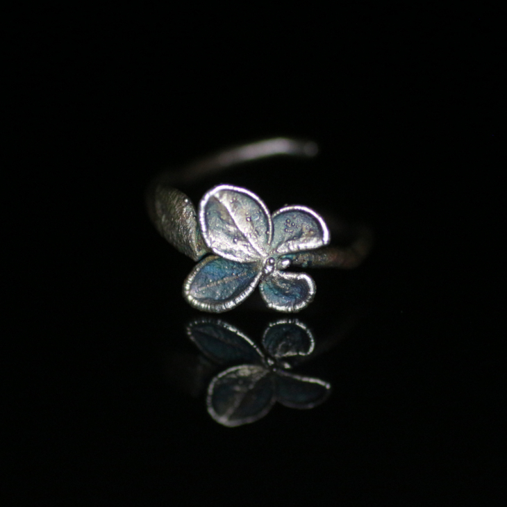 Ring in silver, Hydrangea , фото 4
