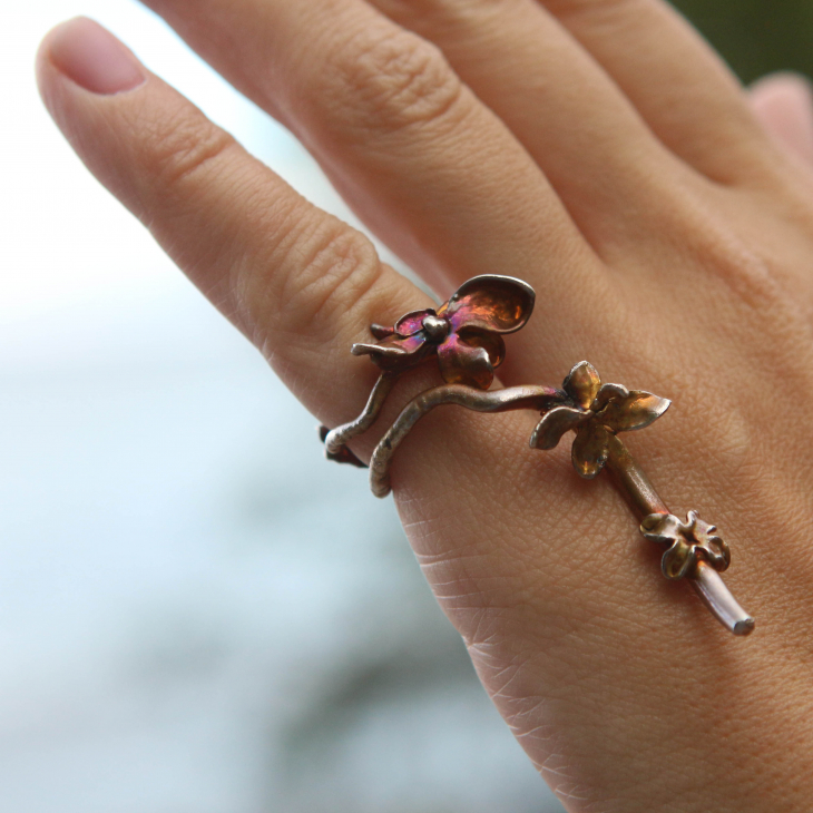 Ring in silver, Lilac, фото 4