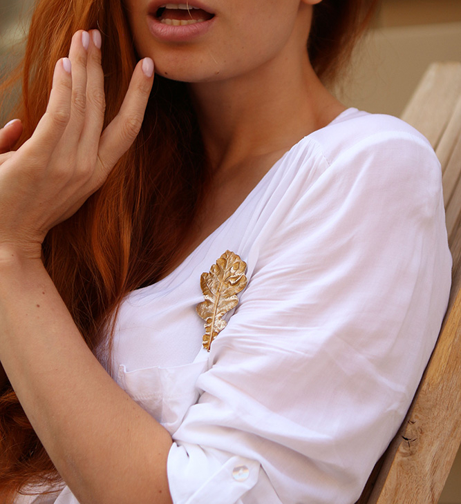 Кулон-брошь в серебре Love Alchemy, Дуб, фото 6